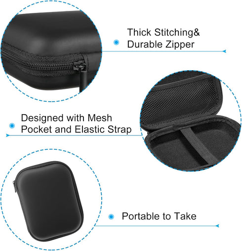 PATIKIL 5.91x4.72 Electronic Organizer Case, 1Pcs EVA Hard Waterproof Rectangle Travel Carrying Case with Zipper for Digital Multimeter, Camera, C...