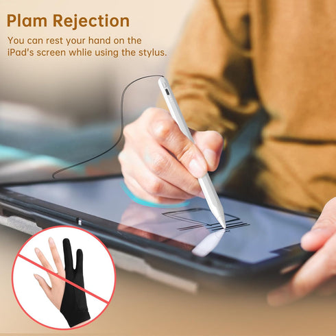 Stylus Pen for iPad with Anti-Loss Lanyards, MEKO 13 Mins Fast Charging&Palm Rejection Active Apple Pencil iPad Pen Compatible W/iPad 6/7/8/9/10,i...