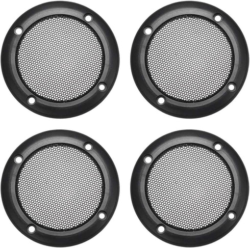 uxcell 4Pcs Speaker Grill Cover 3.5 Inch 107mm Mesh Decorative Circle Subwoofer Guard Protector Black...