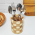 Bamboo Silverware Holder, Silverware Caddy, Silverware Organizer, Utensil Holder for Kitchen Countertop, Wooden Kitchen Utensil Organizer, Cooking...