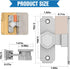 90 Degree Flip Barn Door Lock, Sturdy 304 Stainless Steel Gate Latch, Home Security Sliding Door Lock Best for Barn, Bathroom, Bedroom, Cabinet, G...