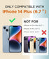 GVIEWIN for iPhone 14 Plus Case Floral, with Screen Protector + Camera Lens Protector, Soft Slim Clear Flower Shockproof Full Body Protective Wome...