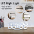 EDUP HOME 3D LED Digital Wall Clock/Desk Alarm Clock with Remote Control for Kitchen Bedroom Office, 9.7" LED Night Light Decor Clock Adjust Brigh...