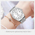 Metal Bracelet Strap Waterproof Watches for Women Quartz, Calendar Women's Watches Chronograph Women's Wrist Watches (Silver+Silver)...