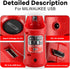 M12 Power Source Replacement for Milwaukee 12V Battery with with 2.1A Wall Plug, USB Port & DC 12V Outlet Portable Heated Jacket Battery Adapter f...