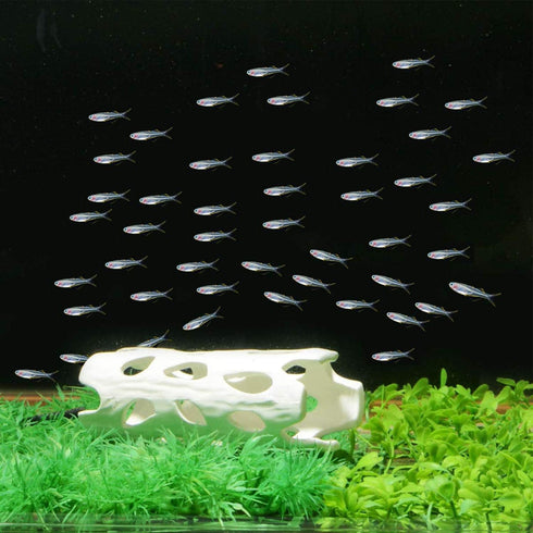 Aquarium Decor Shrimp Shelter Tube Breeding Hiding Cave Holes Ornaments Fish Tank Decorations White...