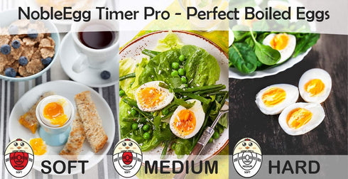 NobleEgg Egg Timer Pro | Soft Hard Boiled Egg Timer That Changes Color When Done | No BPA, Certified (2-Pack)...