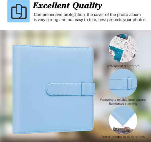 256 Photos Album for Fujifilm Instax Mini Camera/Polaroid 2”x3”Pictures, 2x3 Photo Album Book for Fujifilm Instax Mini 11 12 9 90 70 40 8 Instant ...