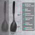Large Silicone Cooking Spoon, Non-Stick Solid Spoon set with Deep Bolw and Measurement Mark for Mixing, Serving, Draining, Scooping, Scraping, Hea...