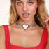 Flyonce Big Heart Choker Necklace, Sparkly Rhinestone Chunky Heart Necklaces Jewelry Gifts for Women...