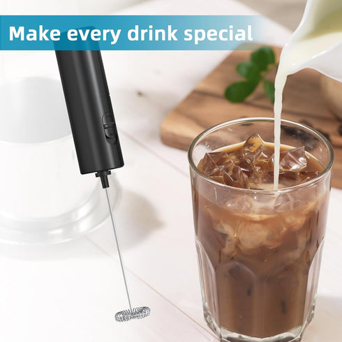Milk Frother Handheld Electric Whisk Coffee Frother Mixer Foam Maker Blender for Cream, Latte, Cappuccino...