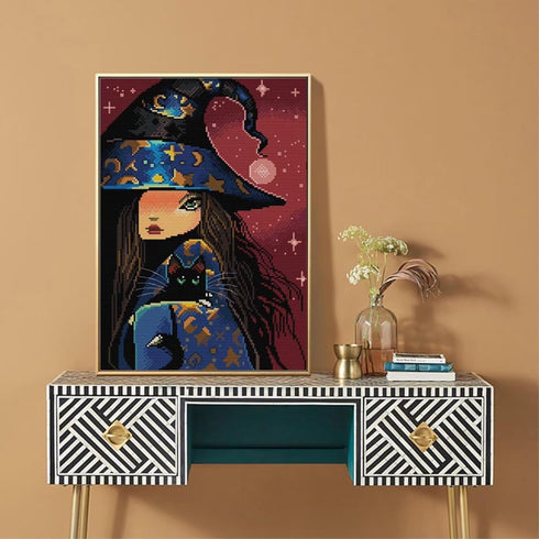 ITSTITCH Stamped Cross Stitch Kits - Full Set of Embroidery for Beginners or Adults,14 CT 2 Strands DIY Night elf Patterns Counted Arts Craft 11.8...