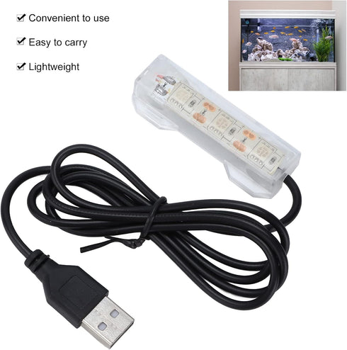 1Pc Blue Light Small Aquarium Led Light, Multicolor Led Fish Tank Light for Freshwater Plants Aquarium Accessories Aquarium Lights...