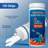 9IN1 Aquarium Test Strips-100 Strips Aquarium Water Test Kit for Freshwater,Fish Tank,Aquarium Water-Accurate&Fast Test Carbonate pH Hardness Copp...