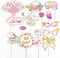 SUNBEAUTY 14 Pcs Tea Party Photo Booth Props Tea Party Decorations Alice in Wonderland Party Supplies Garden Party Bridal Shower for Girls Women...