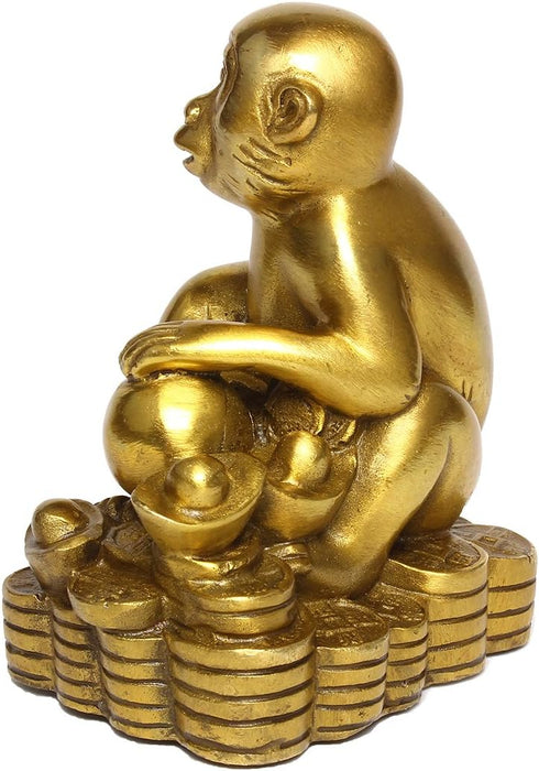 BRABUD Zodiac Brass Monkey Statue Chinese Handmade Home Decor Collectibles Figurine BS050...