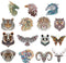 Animals Patches - Iron on Stickers Heat Transfer Appliques Cool Retro Folk-Custom Badges Logo with Butterfly Unicorn Dragon Lion Owl Tiger Design ...