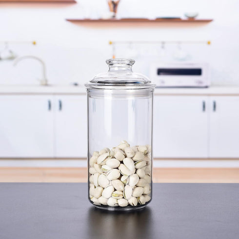 34oz Acrylic Storage Jar, Airtight Lid with Silicone Sealing Ring, Ideal Canister Container for Sugar, Tea, Spices, Herbs, Shells, Bath Salt, Chri...