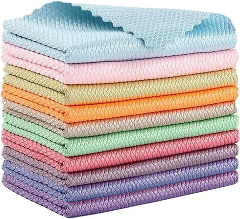 10pack Nanoscale Cleaning Cloth, Easy Clean Cloth, Microfiber Cleaning Cloth, Nanoscale Streak-Free Cleaning Cloths Reusable Lint Free Cloth for H...