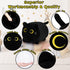 Black Cat Plush Pillows-16'' Black Cat Plushies, Gold Eyes Black Cat Plush, Cat Anime Plush Cute Plush Cat Plushie Stuffed Cat Stuffed Animals, So...