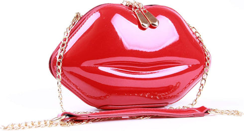 SUKUTU Patent Leather Lip Purse Box Clutch Lip Shaped Party Prom Unique Design Purses Womens Evening Clutch for Teen Girls...