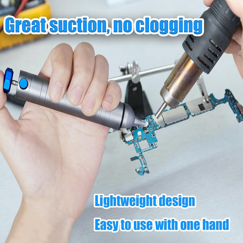 Kaisi Solder Sucker No Clog Desoldering Pump with Powerful Vacuum Suction Replaceable Heat Resistant Silicone Tube for Cooperate Soldering and Des...