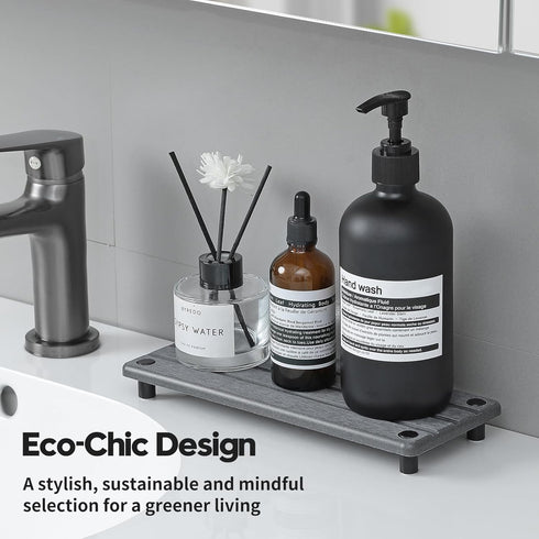 Instant Dry Sink Caddy Kitchen Sink Organizer, Quick Drying Stone Sink Tray Diatomite Sponge Holder Soap Dish, Bathroom Countertop Fast Dry Water ...