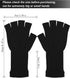 2 Pairs Unisex Fingerless Gloves Half Finger Stretchy Knit Gloves Lengthen Wrist Mittens Winter Warm Gloves...