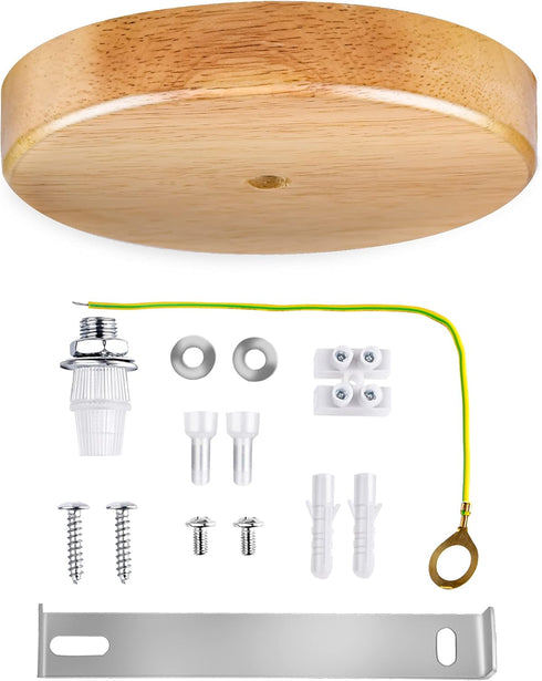 Arturesthome Wooden Ceiling Canopy Kit with Hardware, Handmade Natural Wood Ceiling Plate for Pendant Light or Hanging Lights, Wood DIY Ceiling Ca...