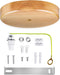 Arturesthome Wooden Ceiling Canopy Kit with Hardware, Handmade Natural Wood Ceiling Plate for Pendant Light or Hanging Lights, Wood DIY Ceiling Ca...