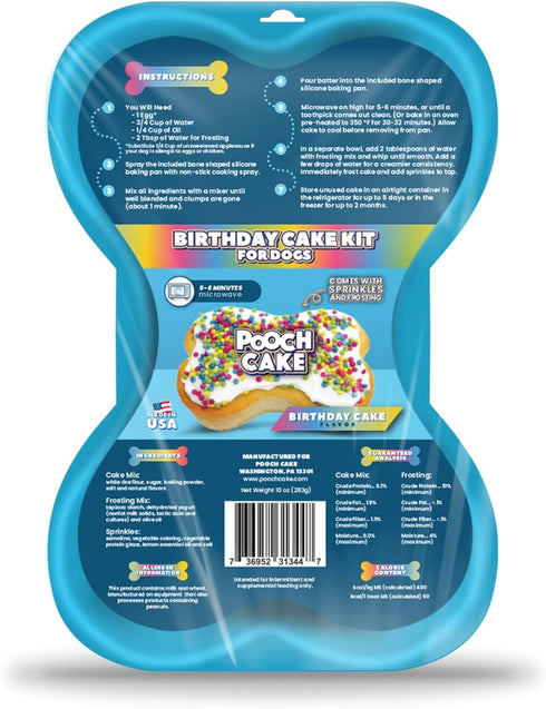 Pooch Cake Dog Birthday Cake Kit - Birthday Cake Flavor with Sprinkles...