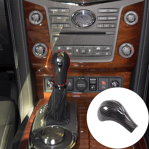 ABS Gear Shift Knob Head Cover Compatible with Infiniti QX80 2013-2017/Nissan Touareg Gear Shift Knob Head Cover Cap,Car Gear Handle Head Gear Lev...