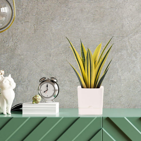 Plant Pots Set of 3 Pack, 5.1" White, Plastic Pots for Plants, Planters for Indoor Plants, Flower Pots, Indoor Planter, Pots for Plants Indoor wit...