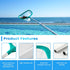 Pool Skimmer - Pool Skimmer Net with 5 Aluminum Pole Sections 67'', Skimmer Net with Fine Mesh Net for Cleaning Leaf of Swimming Pools, Spas, Hot ...