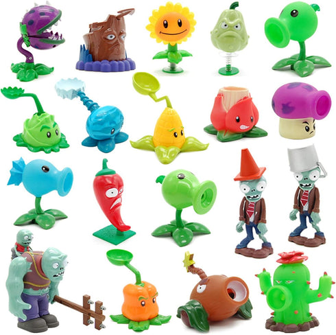 4 PCS Plants and Zombies Toys Action Figures Zombies PVZ Toys Sets 1 2 Series Great Gifts for Kids and Fans,Birthday and Christmas Party...