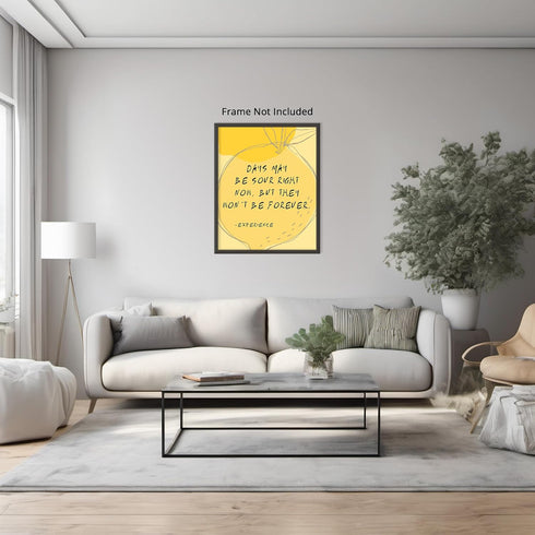 Posterizer 1 pcs-Lemon with Positive Affirmation-Fun Trendy Art-Motivational & Inspirational Art-Kitchen & Bar Art-Kitchens, Dining Room Decor- un...