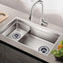 Kitchen Sink Drain Strainer, 3-in-1 304 Stainless Steel Sink Drain Stopper with Strainer Basket, Pop Up Anti-Clogging Odor Filter for 3-1/2 Inch S...