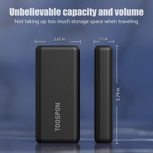 Portable Charger, Power Bank 30000mAh,LED lighting Battery Pack with USB C/USB A Output, Digital Display Portable Phone Charger for Smartphone, Sm...