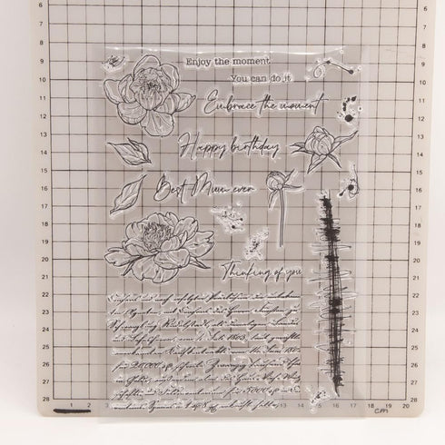 Flowers Mail Clear Stamps for Card Making Vintage Letter Transparent Silicone Stamp DIY Scrapbooking Supplies Embossing Paper Card Album...