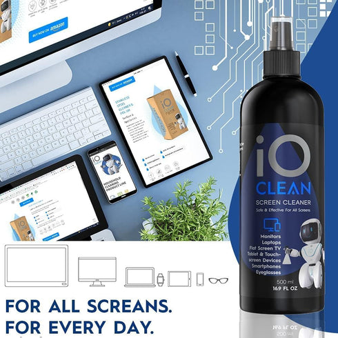 Eyeglass Lens Cleaner (3.38oz+3.38oz+2cloths) – 2 Bottles - Glasses Cleaner Spray with Cloths, Suitable for Screens, Camera, Laptops, Touchscreens...