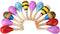 Sansheng 12 PCS Mini Fiesta Wooden Maracas Toys, Wooden Maracas Festival Painting, Wooden Carnival Maracas (Random Colors)...