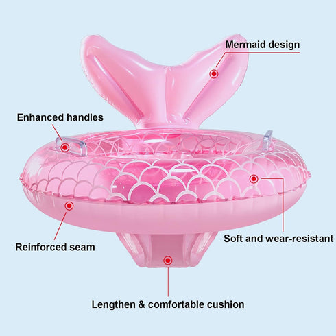 Baby Pool Float, Infant Pool Float, Baby Swim Float, Toddler Pool Float, Mermaid Baby Swimming Float, Smart Swim Trainer, Inflatable Pool Floats f...