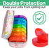 Serfeymi Weekly Travel Pill Organizer 2 Times A Day AM PM Upgraded Rainbow Pill Box 7 Day with Portable Zipper PU Leather Pill Case, Medicine Orga...