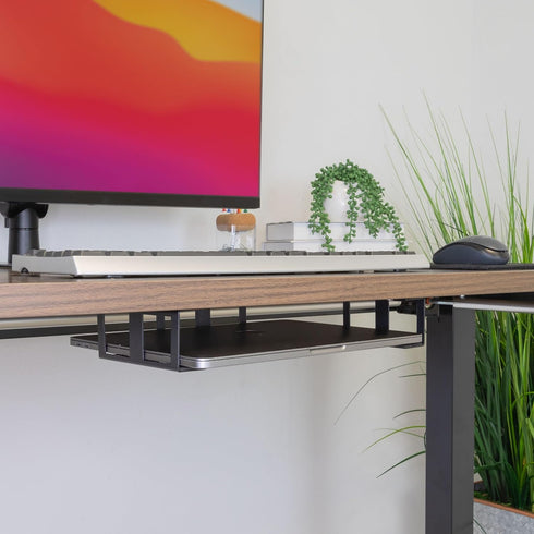 Mount-It! Under Desk Laptop Mount Holder, Laptop Mount for Desk, Small Multimedia Device Mount Underdesk Shelf for Laptop, Mac Mini, MacBook, Keyb...