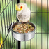 Dog Bowl Stainless Steel Pet Hanging Food Water Bowl Cage Feeding Cup Feeder for Dogs Cats Rabbits Birds Small Animal (Medium)...