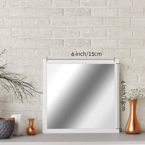 Lamoutor 32 Flexible Mirror Sheets - Square Mirror Tiles Self-Adhesive Wall Stickers for Home Decor...