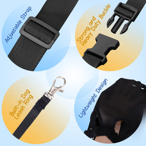 Nobleza Pet Carrier Backpack, Adjustable Dog Front Carrier Legs Out Easy-Fit Dog Carrier Backpack for Small Dogs Cats and Rabbits (L, Black)...