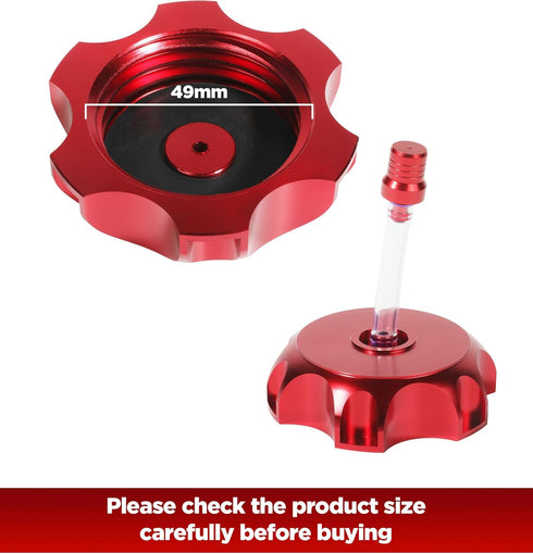 VARGTR CNC Aluminum Gas Fuel Tank Cover Cap,Gas Fuel Tank Cap with Breather Valve,Car Accessories Fuel Tank Cap for SSR 125 DB10 DB14 SDG107 Probi...