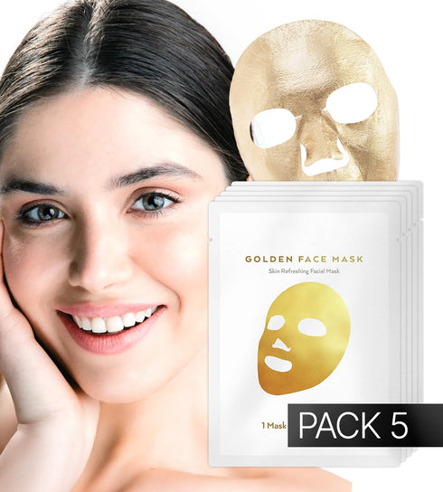 Premium 24K Gold Sheet Mask for Men & Women - Hydrating Face Masks Skin Care - Moisturizing Collagen Face Mask Set - Korean Beauty Skin Care Face ...