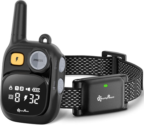 Small Dog Collar E Collar for Dog Training Collar with Remote Shock Collars, 3 Safe Modes Puppy Collar Rechargable Ipx7 Waterproof Receiver Ipx5 W...